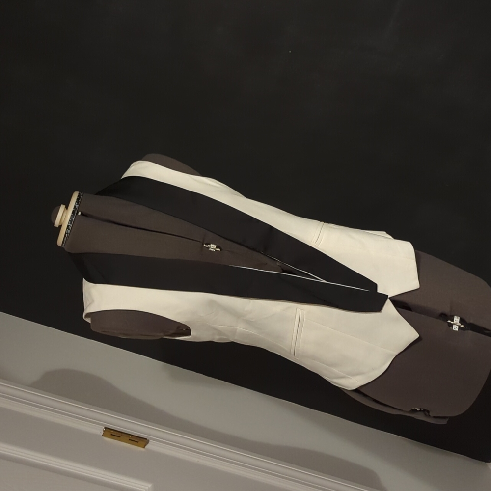 Vest, small, black and white, Forever 21, never worn